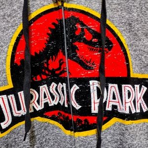 Brand New With Tags Jurassic Park Zip Up Hoodie Sweatshirt Size Large